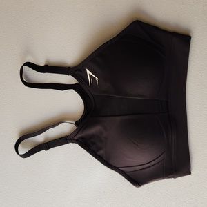 Gymshark Sports Bra XS Black Seamless w/ Padding Wicking Technology keeps u Cool